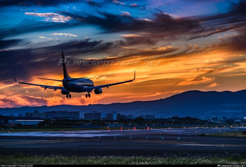 Boeing 737 закат