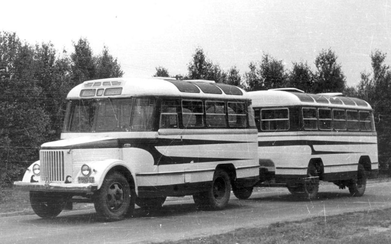 ПАЗ-651 С прицепом ПАЗ 750