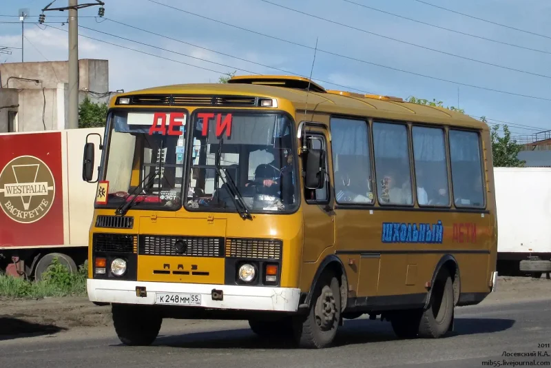 Школьный автобус ПАЗ 3205 Омск
