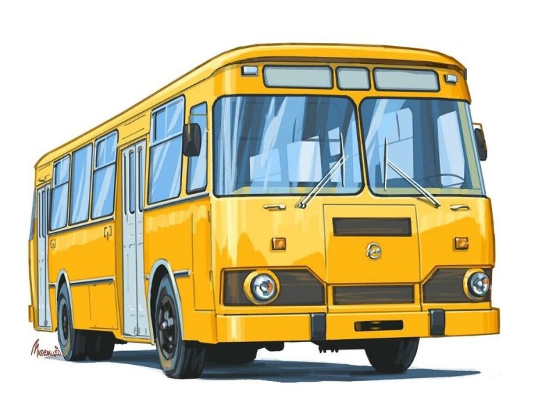 Автобус спереди вектор