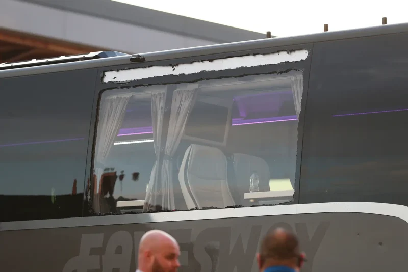 Real Madrid Bus and fanats