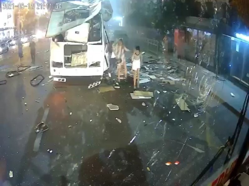 В Воронеже взорвался автобус