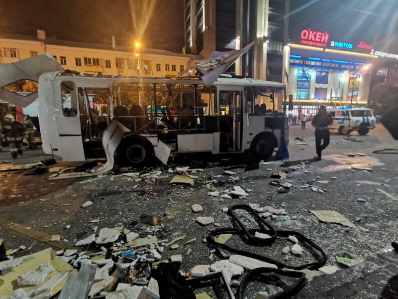 В Воронеже взорвался автобус