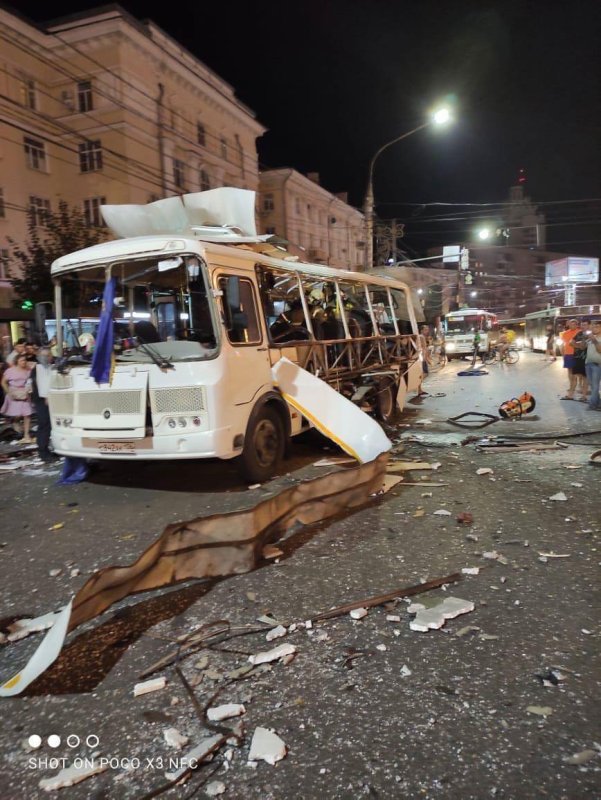 В Воронеже взорвался автобус 12 августа