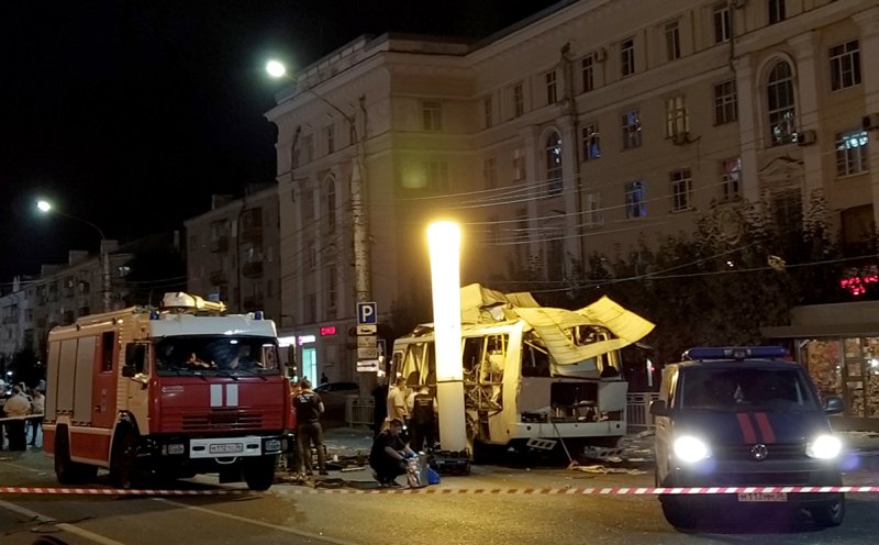 В Воронеже взорвался автобус