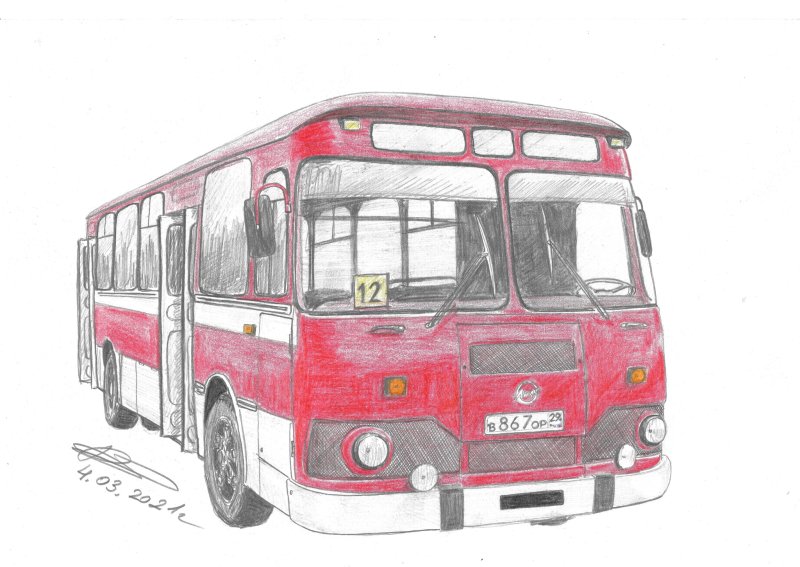 ЛИАЗ 677 рисунок