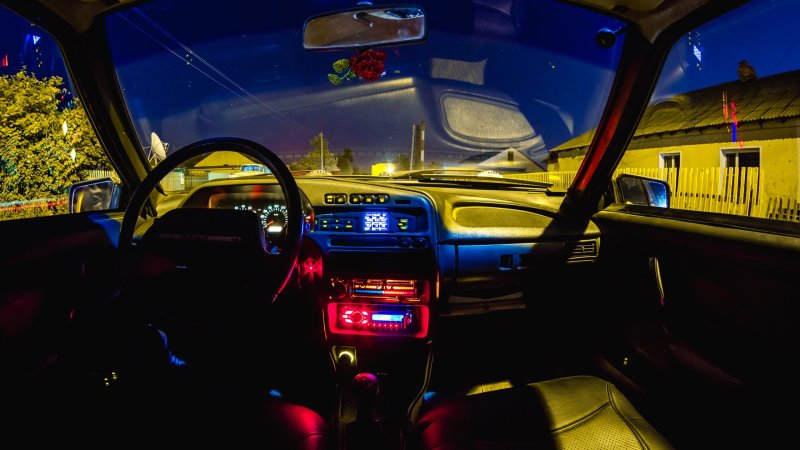 Ночь салон авто ВАЗ 2115