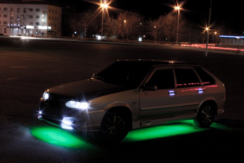ВАЗ 2114 черная тонированная ночь