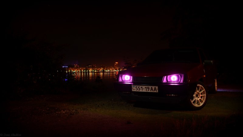 ВАЗ 21099 ночью