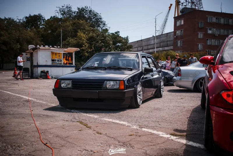 ВАЗ 2109 stance черная