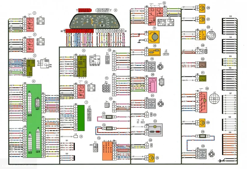 Электрика ВАЗ 2114 инжектор схема