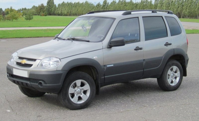 Рейлинги Chevrolet Niva l черные "APS"