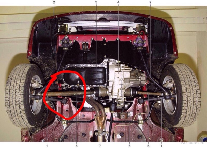 ВАЗ 2114 вид снизу передняя подвеска