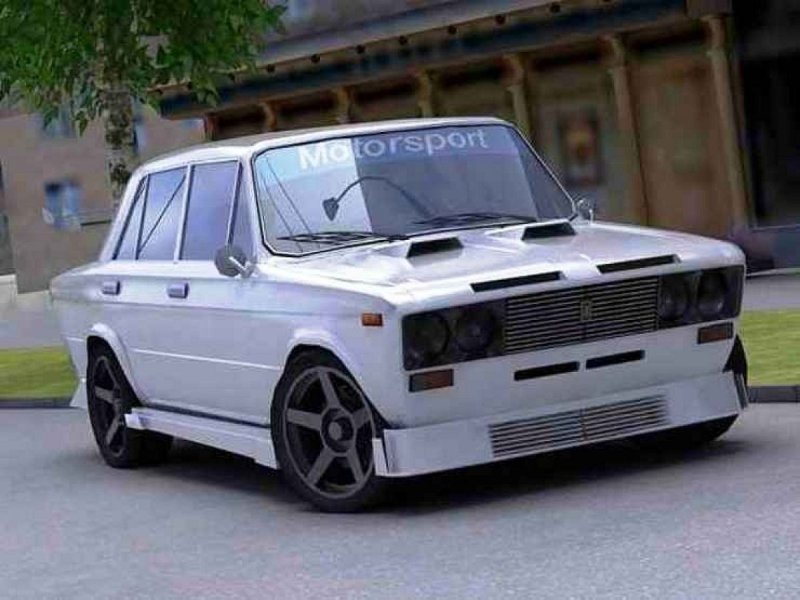 ВАЗ 2106 белая тюнингованная