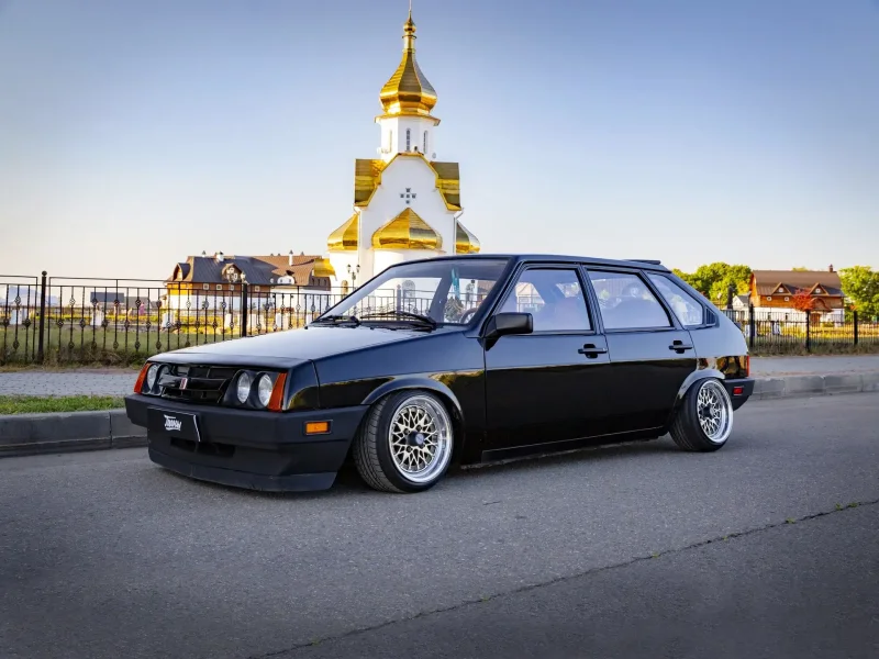 ВАЗ 2109 stance черная