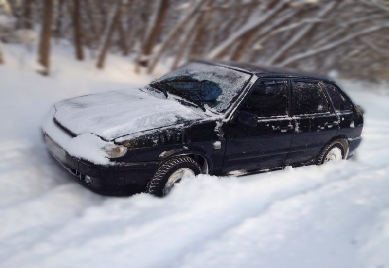 Лада 2114 зима