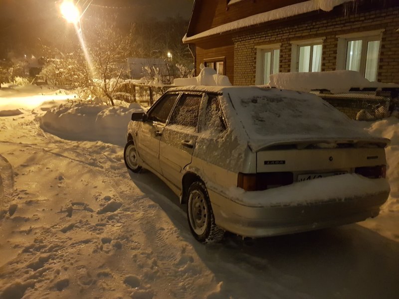 ВАЗ 2114 зима ночь