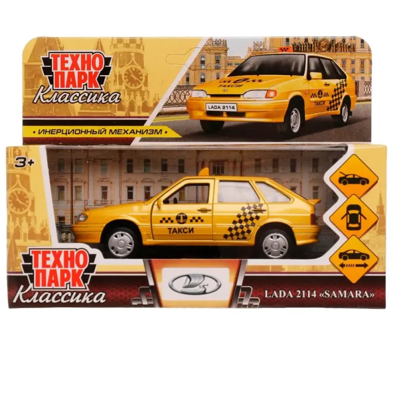 Машина металл Lada -2114 "Samara" такси, 12 см 328309