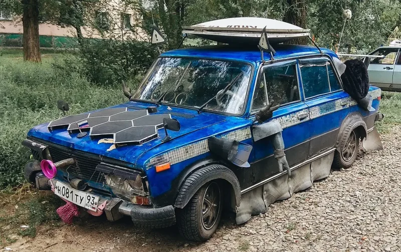 ВАЗ 2107 синяя колхоз