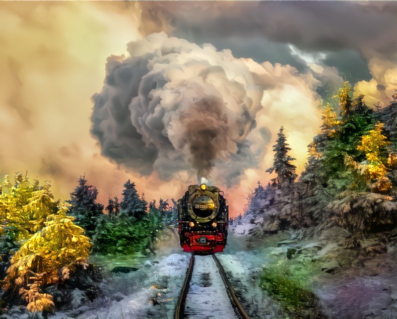 Поезд Хогвартс экспресс зима