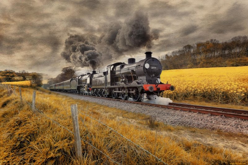 Паровоз конец осени