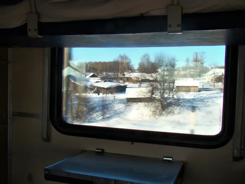 Окно поезда РЖД