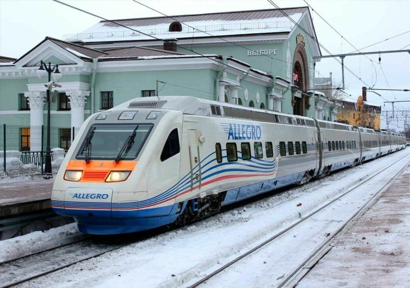 Скоростной поезд на мосту