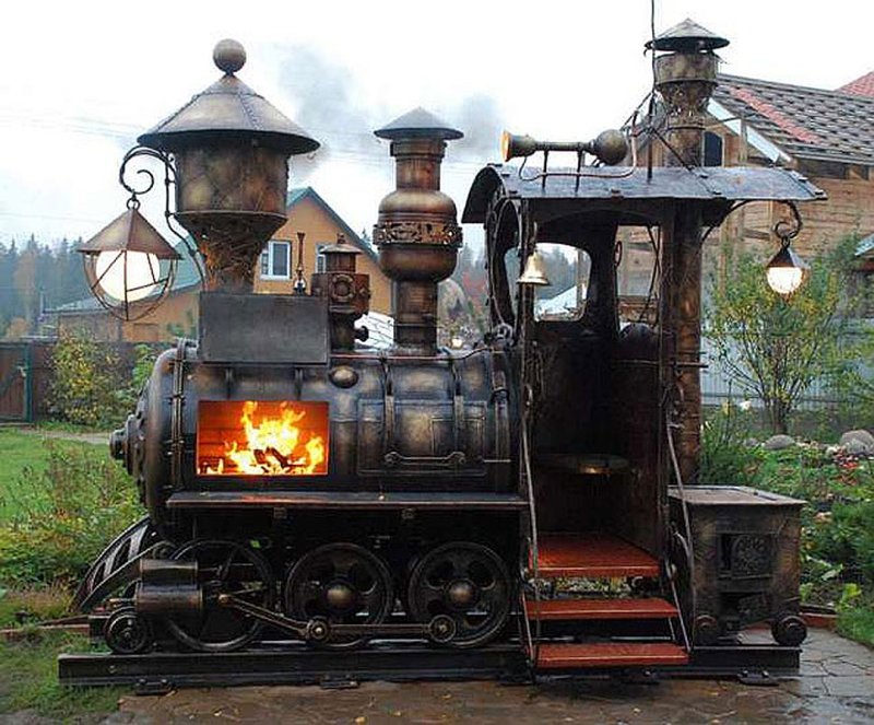 Печь паровоз Термофор