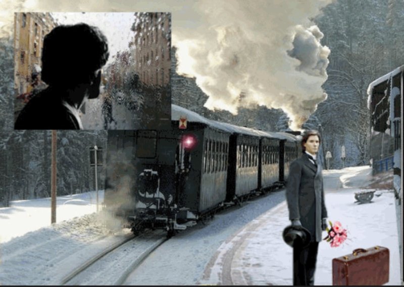 Поезд ночью