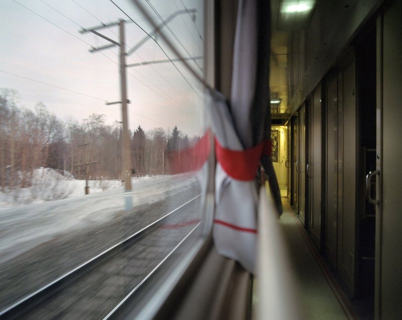 Метель на железной дороге