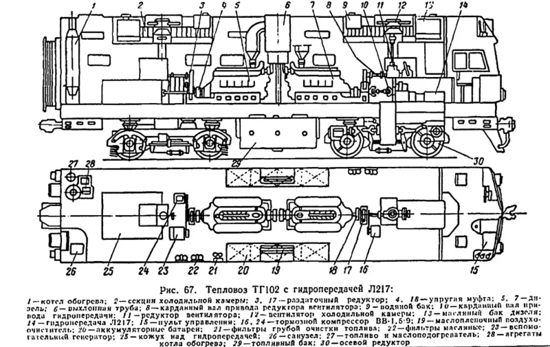 Тг16м тепловоз чертеж