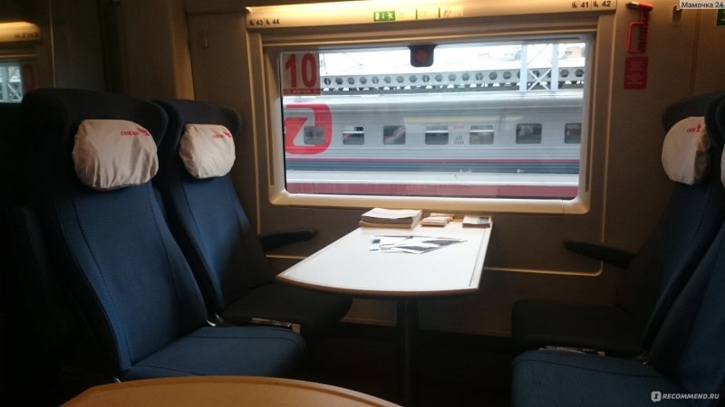 Сапсан внутри эконом