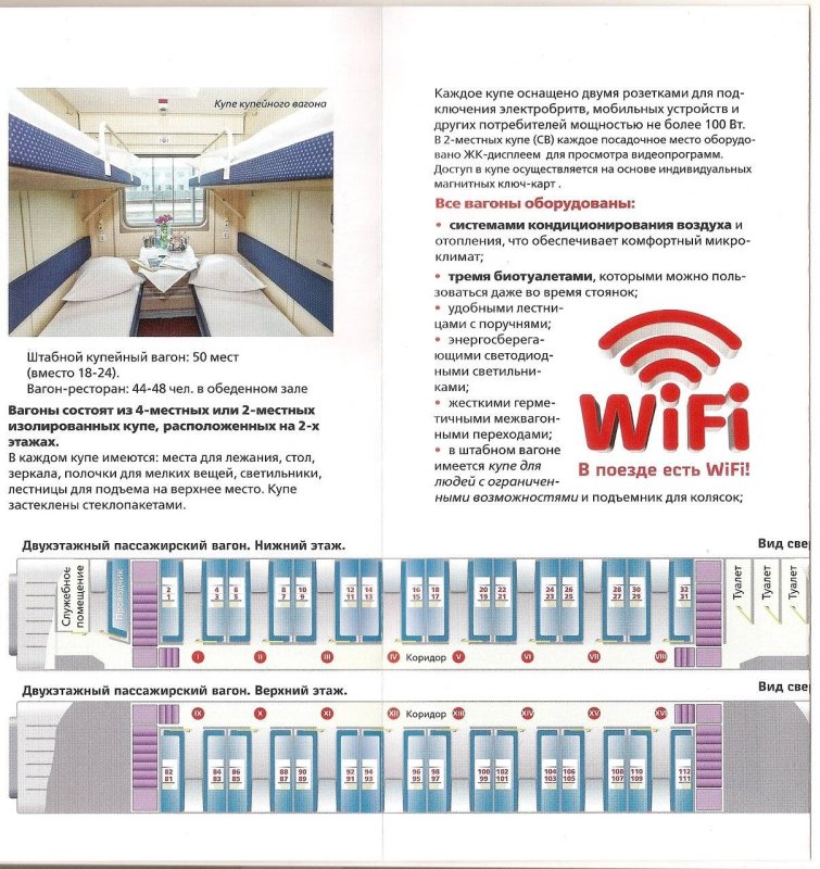 Схема вагона воронеж москва двухэтажный