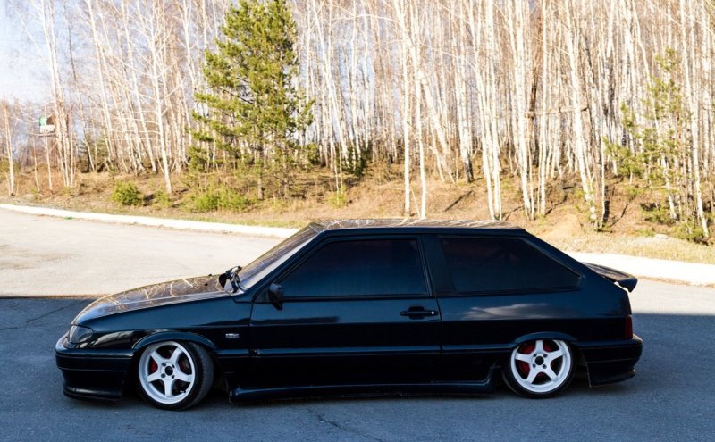 Лада 2113 черная тонированная