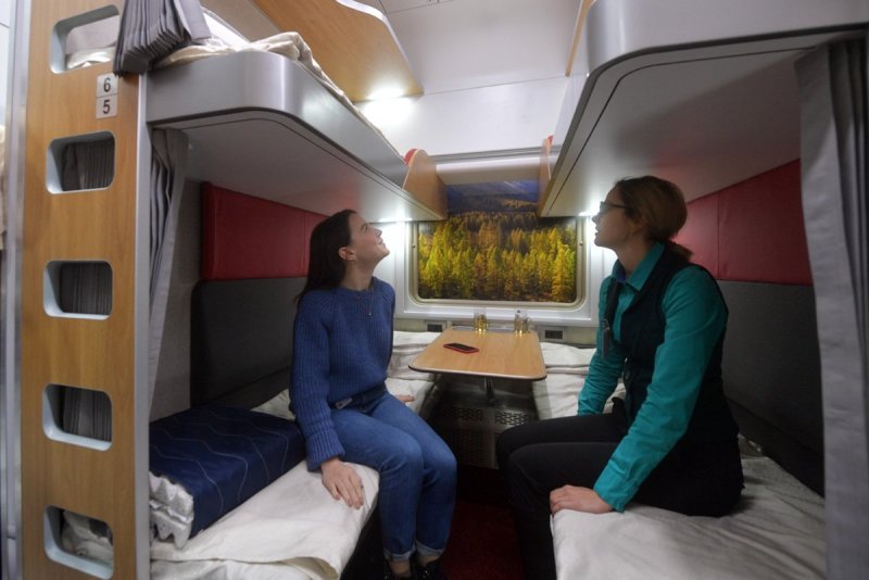 Боковая полка в плацкартном вагоне