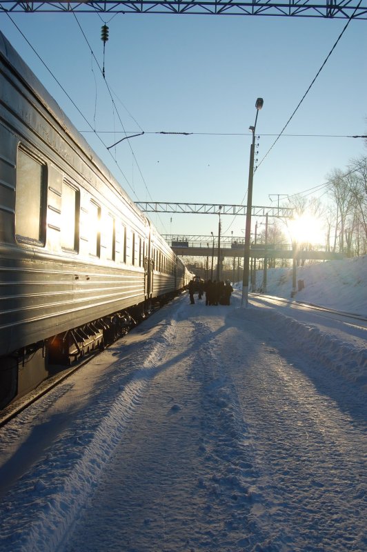 Пейзаж с поездом