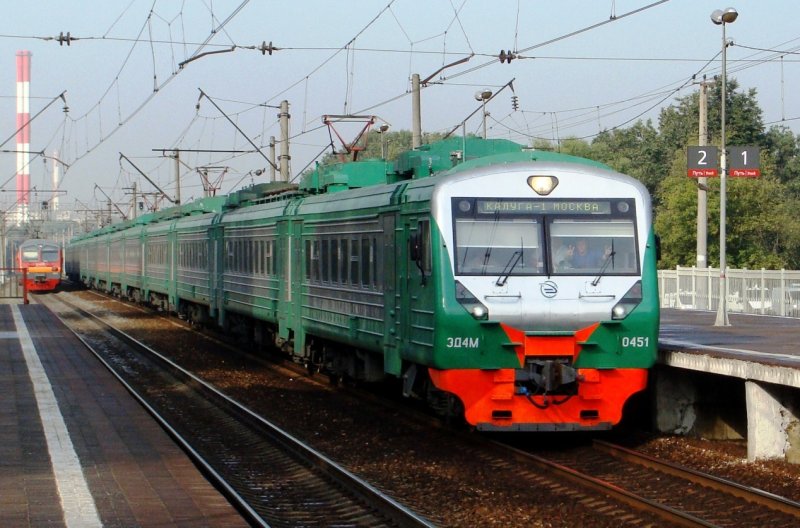 Электропоезд экспресс Москва Калуга салон