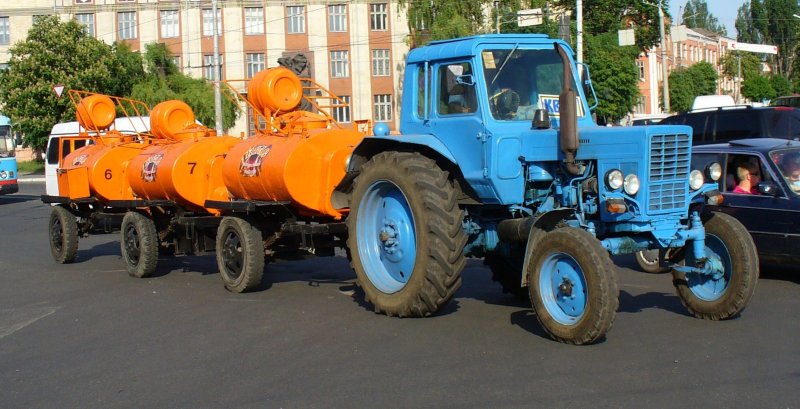 Внесение органических удобрений МТЗ 1221