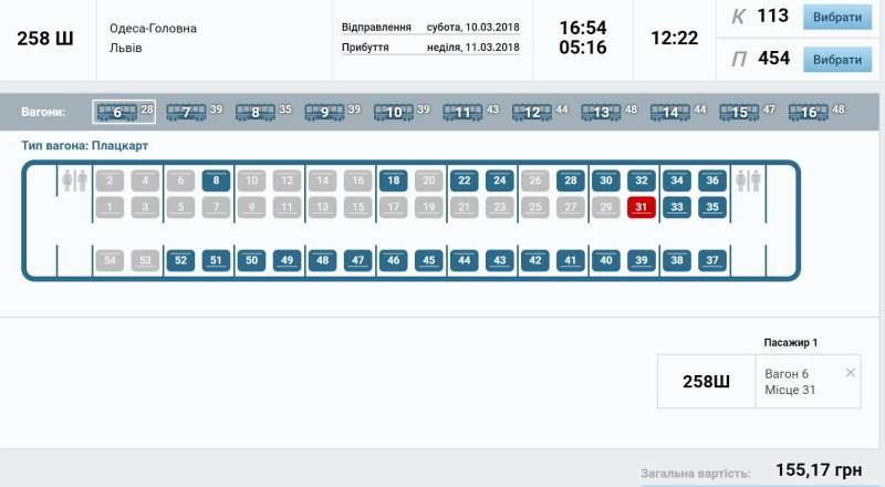 Пассажирский вагон открытого типа с креслами для сидения модели 61-828