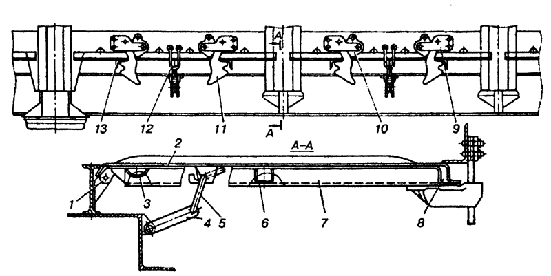 Закидка люка полувагона чертеж