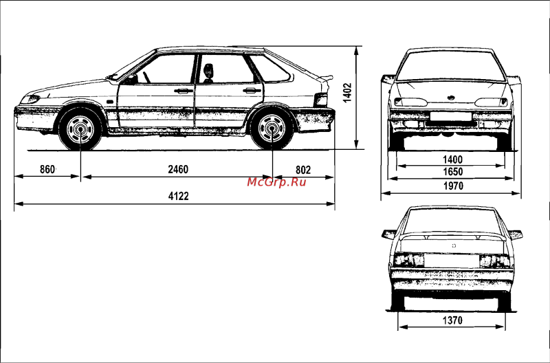 Модель ВАЗ 2107 чертеж