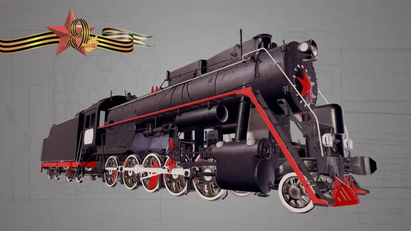 Паровоз л 2057 сбоку