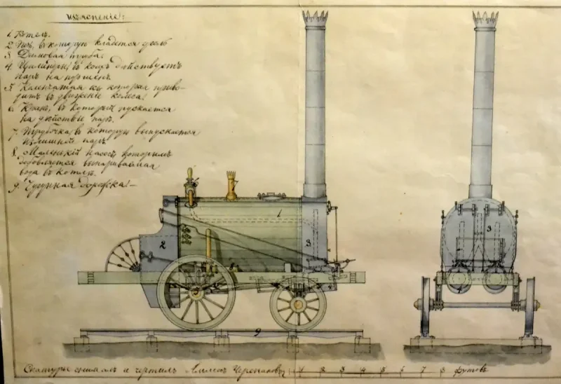 Паровоз е.а. и м.е. Черепановых (1834)