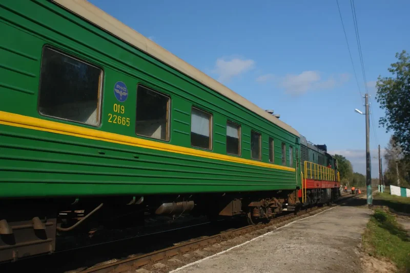 Вагон Аммендорф РЖД зеленый