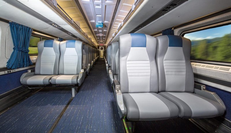 Вагоны Amtrak изнутри