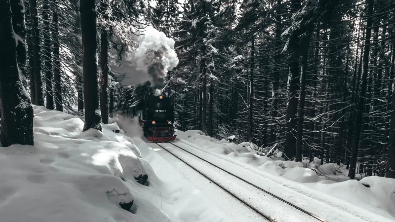 Железная дорога зимой