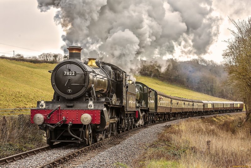 Старинный паровоз