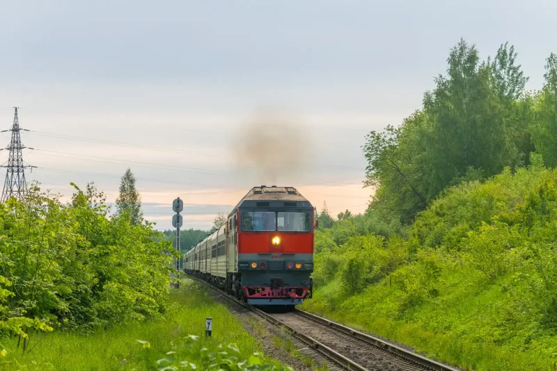 Сход тепловоза