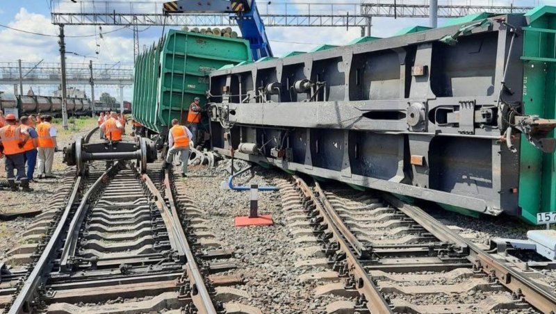 Сход вагонов на Забайкальской железной дороги