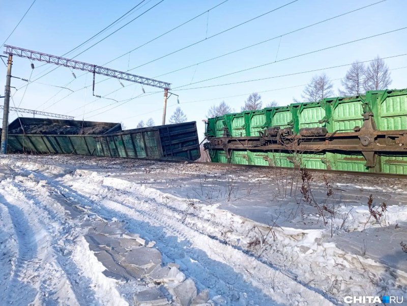 Сход вагонов в Забайкалье